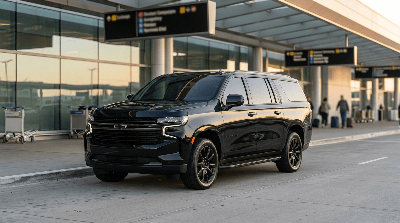 Luxury black car service Cupertino Bay Area airport transportation